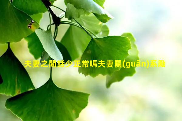 夫妻之間話少正常嗎夫妻關(guān)系勵志語錄夫妻名言警句