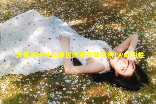 夫妻話少什么原因夫妻共同債務(wù)的性質(zhì)高情商的情感話